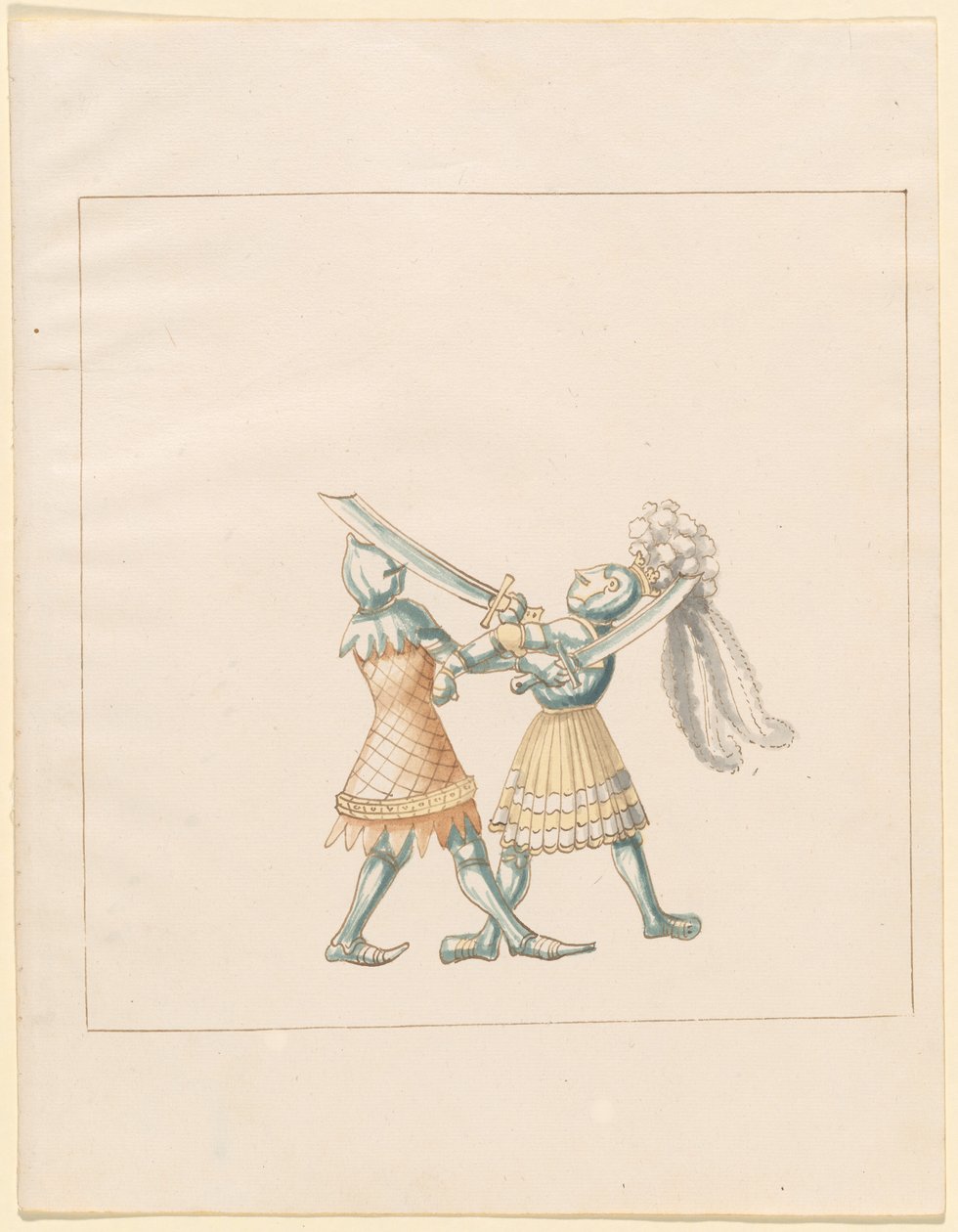 Freydal, The Book of Jousts and Tournament of Emperor Maximilian I: Combats on Foot (Jousts) (Volume III): Plate 154 av German 16th Century