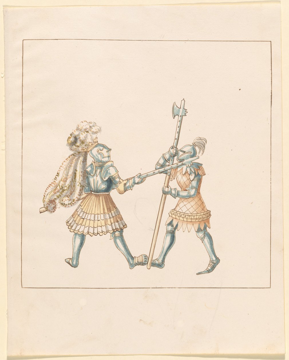 Freydal, The Book of Jousts and Tournament of Emperor Maximilian I: Combats on Foot (Jousts) (Volym III): Plate 144 av German 16th Century