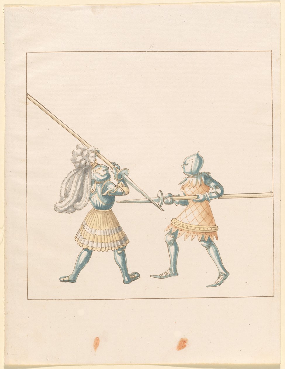 Freydal, The Book of Jousts and Tournament of Emperor Maximilian I: Combats on Foot (Jousts) (Volume III): Plate 147 av German 16th Century