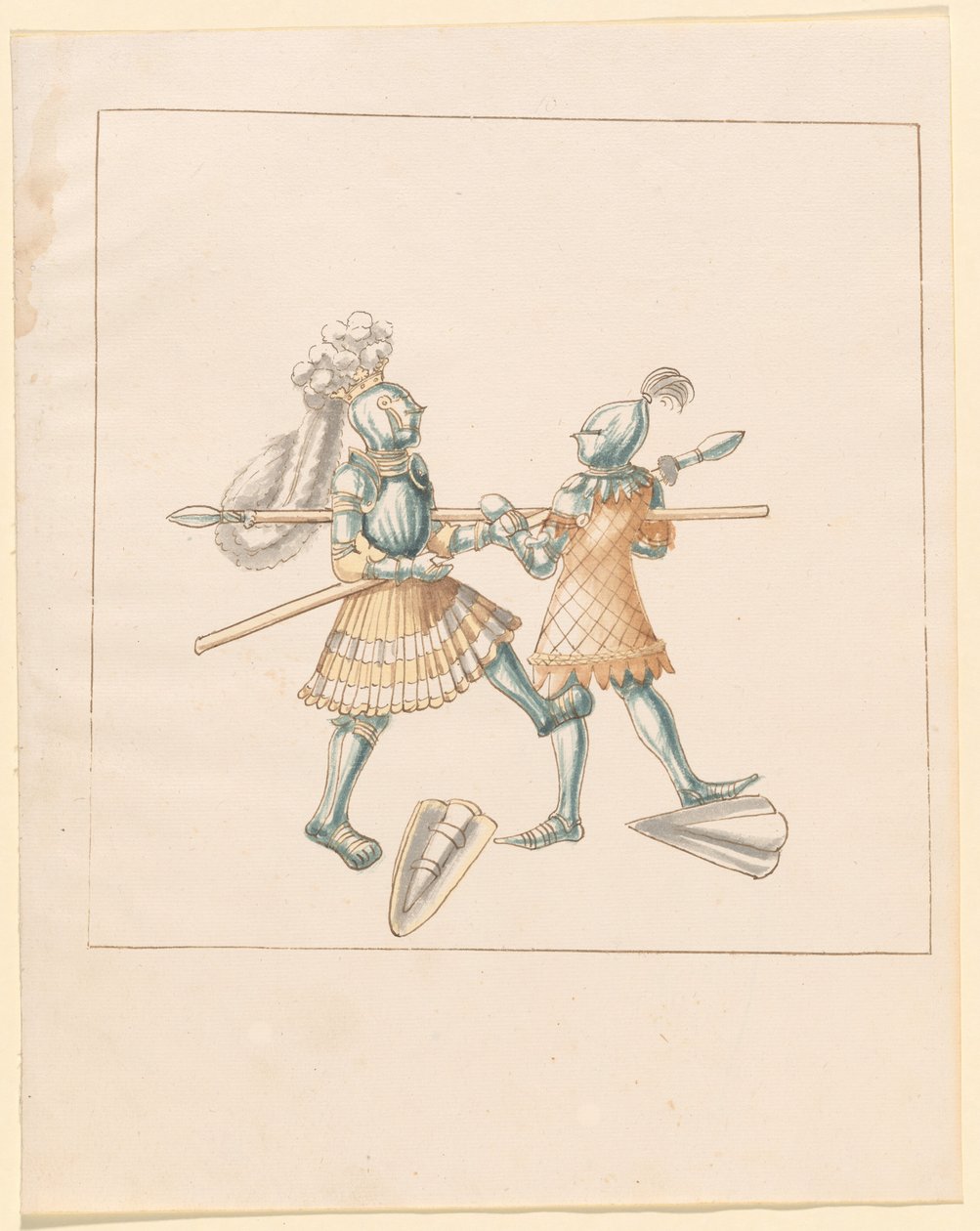 Freydal, The Book of Jousts and Tournament of Emperor Maximilian I: Combats on Foot (Jousts) (Volym III): Plate 151 av German 16th Century