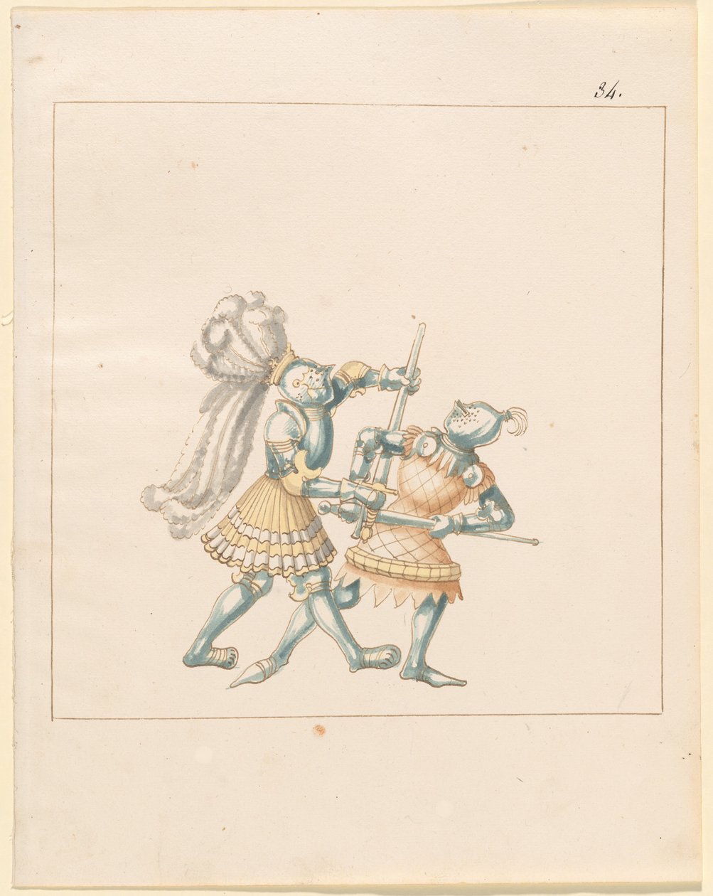 Freydal, The Book of Jousts and Tournament of Emperor Maximilian I: Combats on Foot (Jousts) (Volume III): Plate 164 av German 16th Century