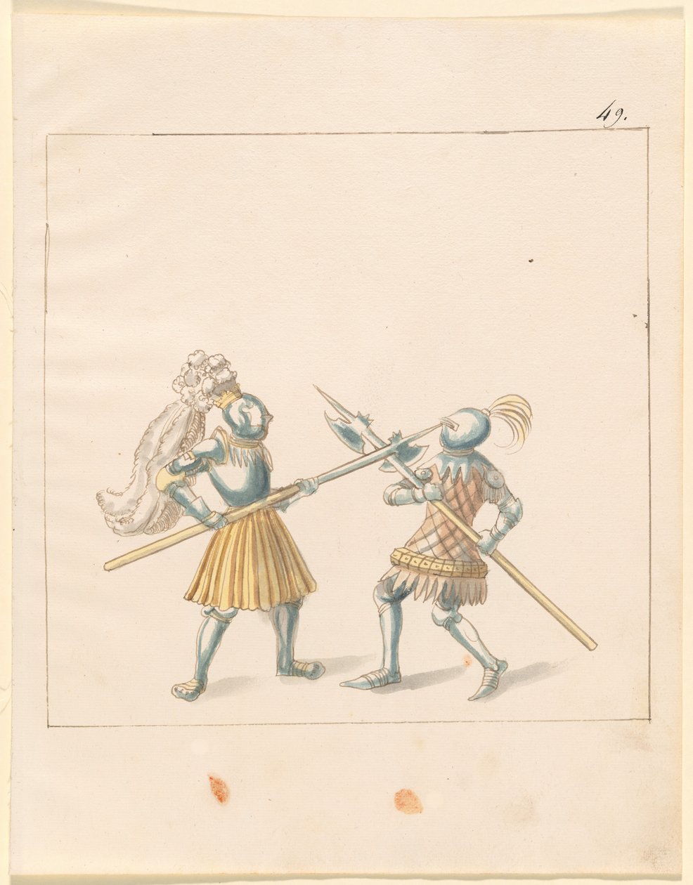 Freydal, The Book of Jousts and Tournament of Emperor Maximilian I: Combats on Foot (Jousts) (Volym III): Plate 146 av German 16th Century