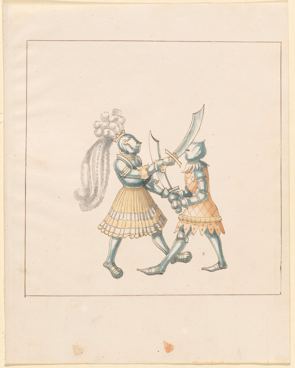 Freydal, The Book of Jousts and Tournament of Emperor Maximilian I: Combats on Foot (Jousts) (Volume III): Plate 153 av German 16th Century