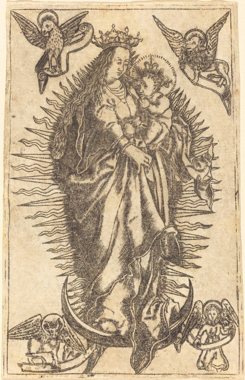 Madonna och barn av German 16th Century