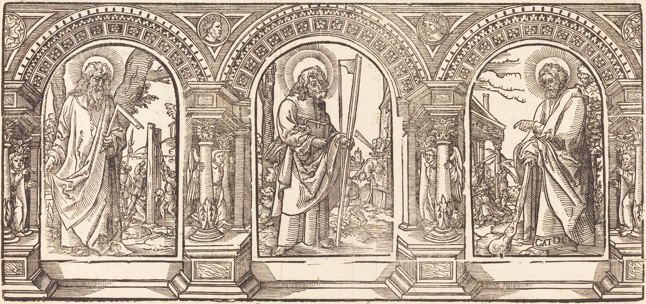 Kristus och hans lärjungar IV av German 16th Century after Martin Schongauer