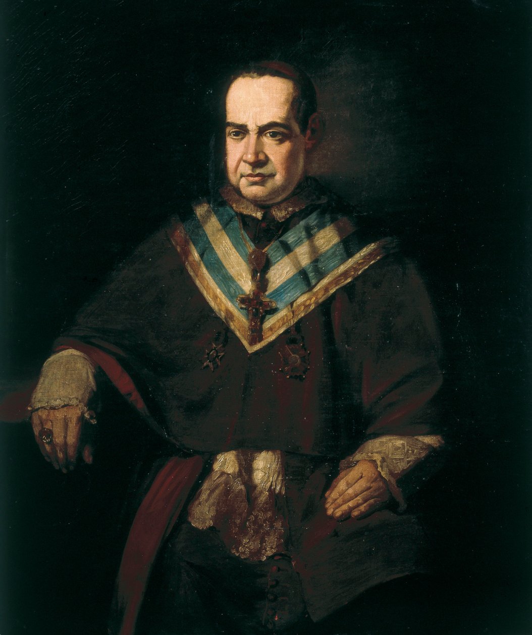 Porträtt av Saint Anthony Mary (Antoine-Mary) Claret (1807-1870) Målning av tysken Hernendez Amores (1823-1894) 1800-talets Madrid. Gemenskapen Claretiana del Buen Suceso av German Hernandez Amores