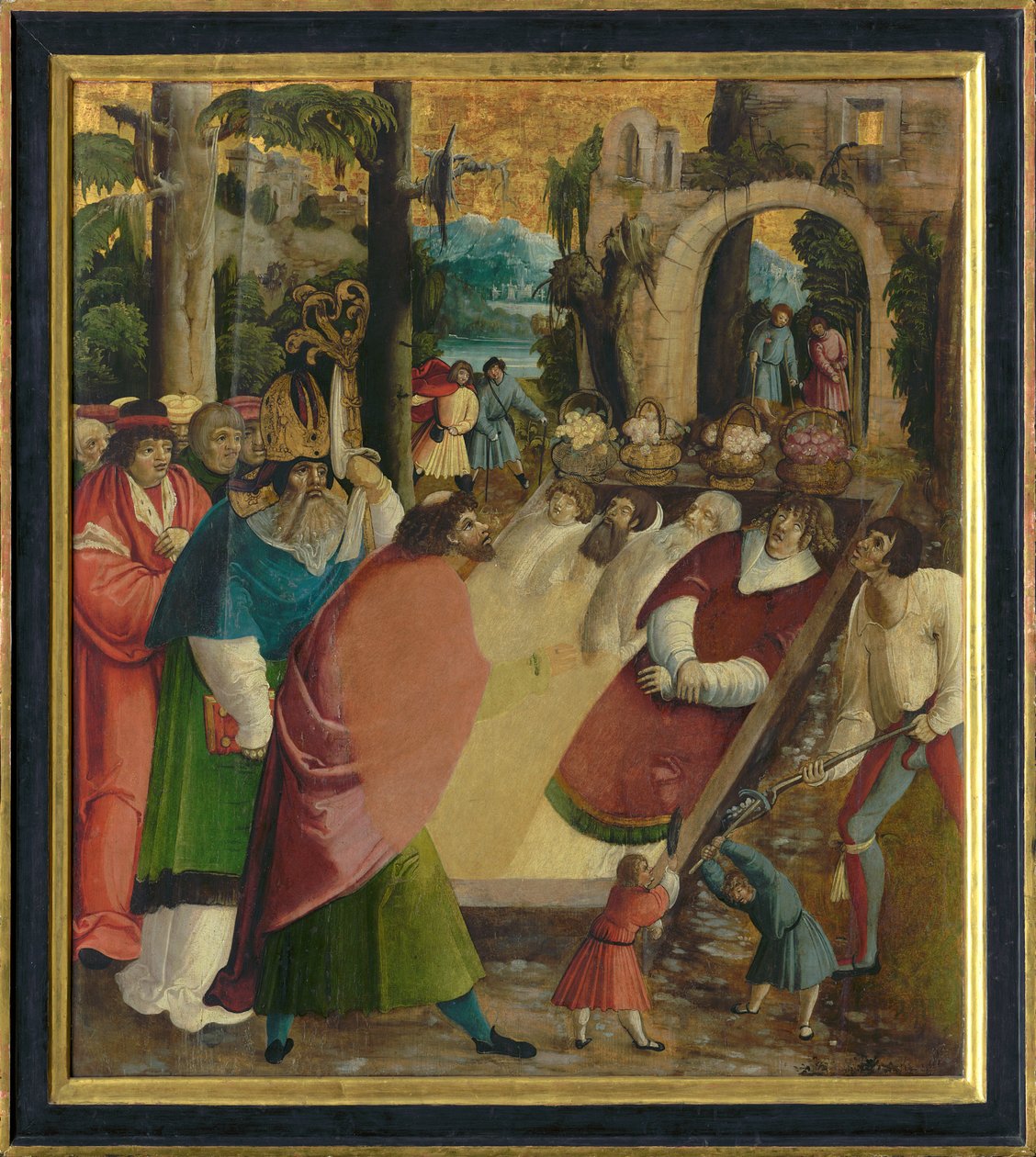 Fynd av relikerna från Sankt Stefan den första martyren, ca 1515. av German Master