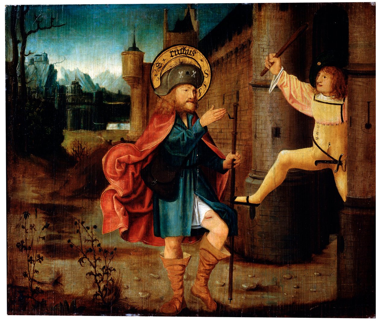 Utvisningen av Saint Roch från Rom, sent 1400-tal av German Master