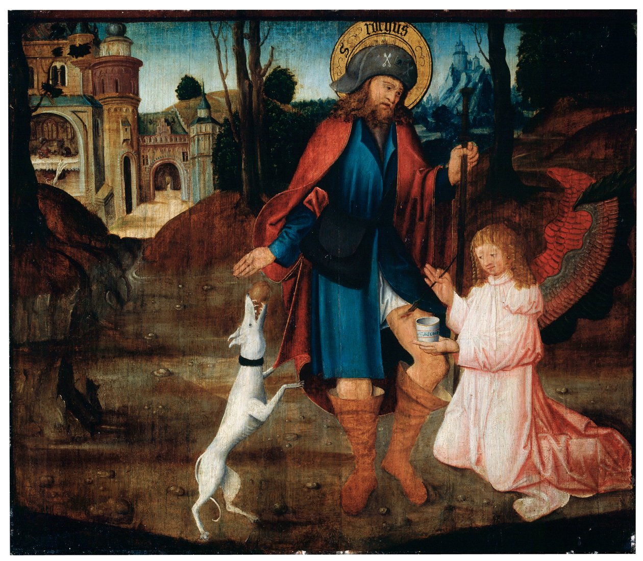 Healing of Saint Roch, sent 1400-tal av German Master