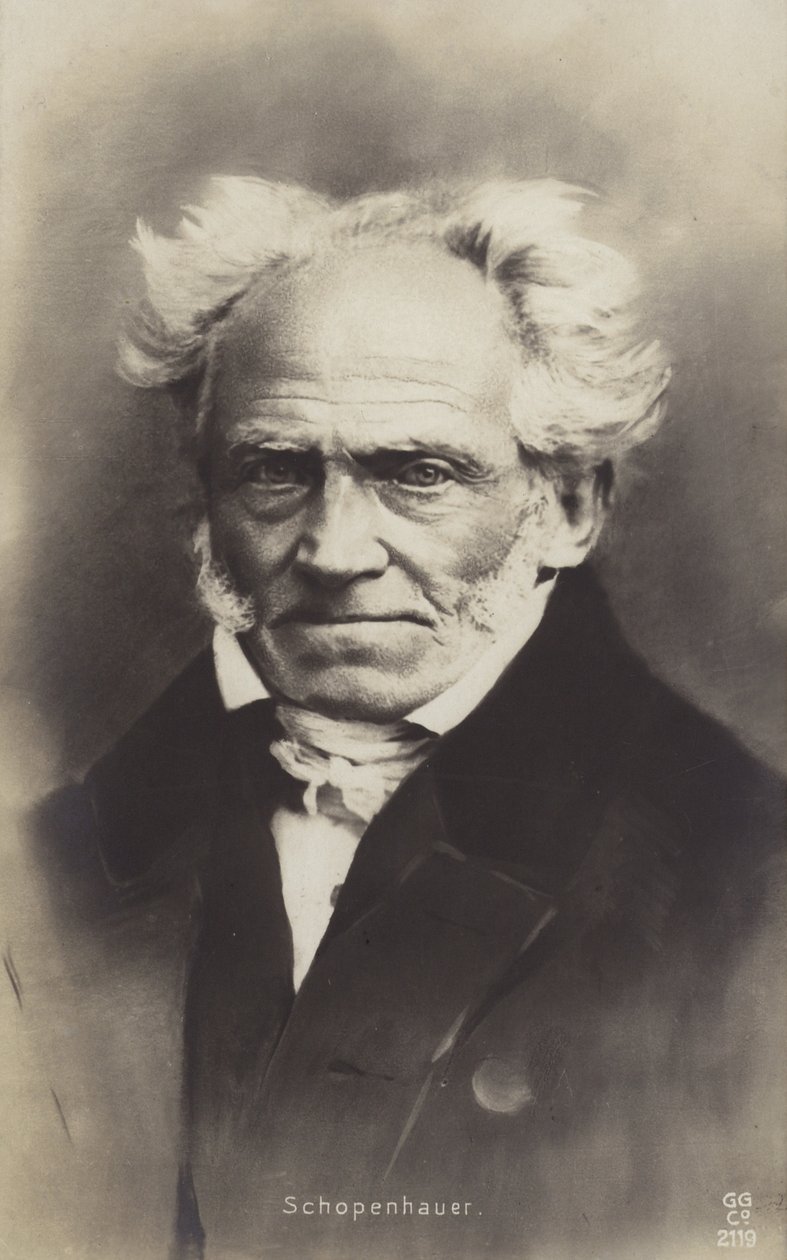 Arthur Schopenhauer (1788-1860), tysk filosof (svartvitt foto) av German Photographer