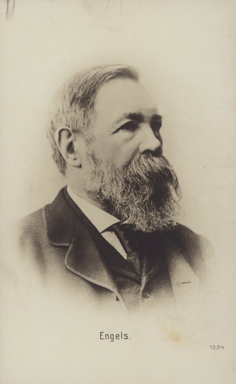 Friedrich Engels (1820-1895), tysk politisk teoretiker, samhällsvetare och författare (svartvitt foto) av German Photographer