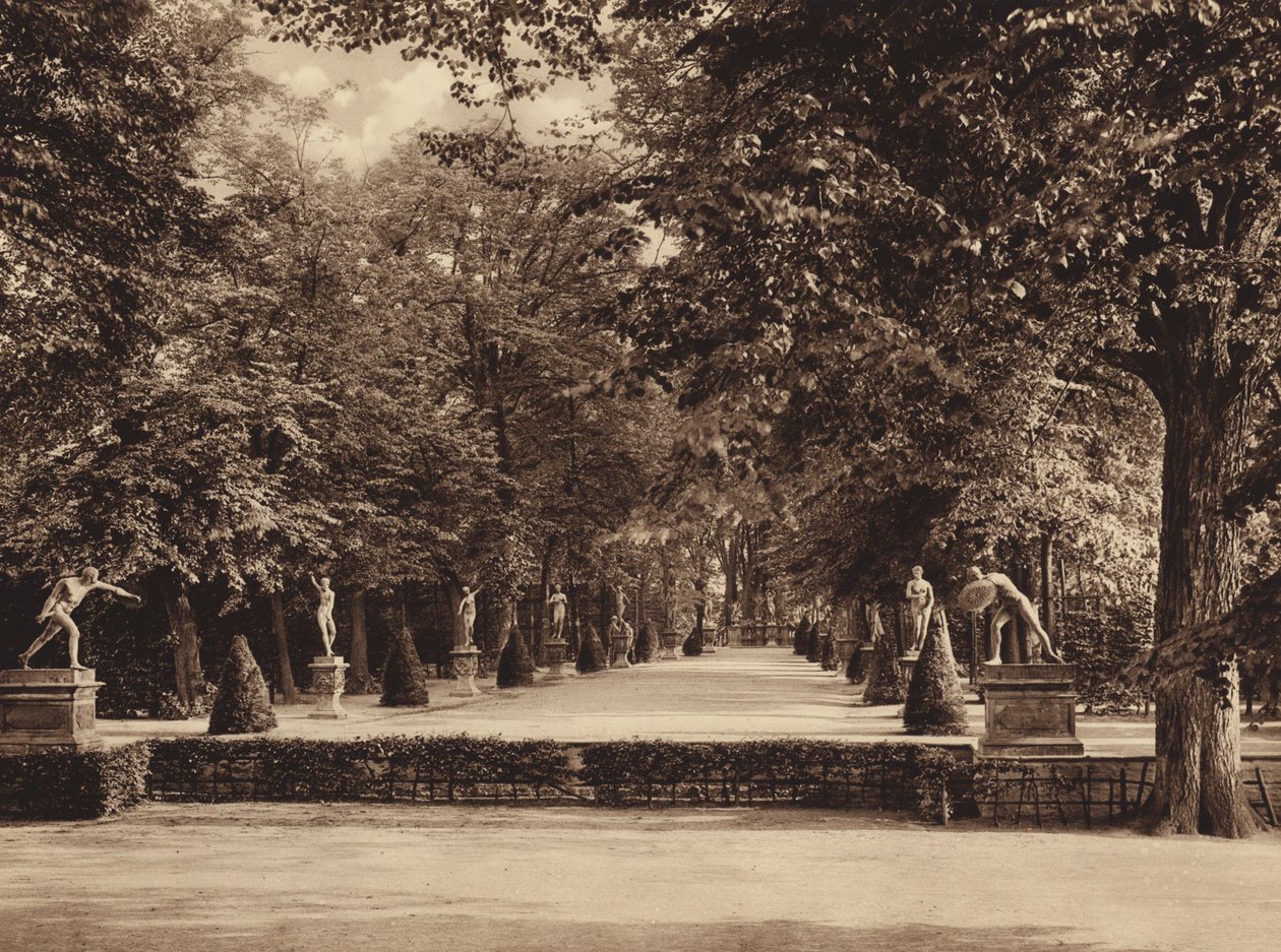 Garden Theatre, Herrenhausens trädgårdar, Hannover (svartvitt foto) av German Photographer