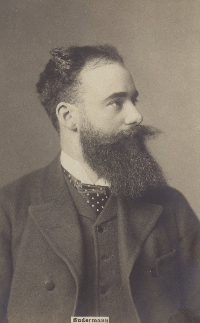 Hermann Sudermann (1857-1928), tysk dramatiker och romanförfattare (svartvitt foto) av German Photographer