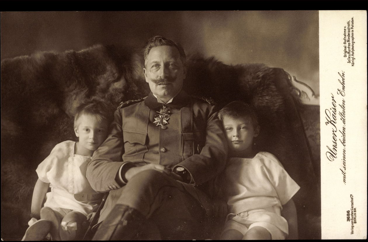 Kejsar Wilhelm II, två äldsta söner, Liersch 3686 av German Photographer