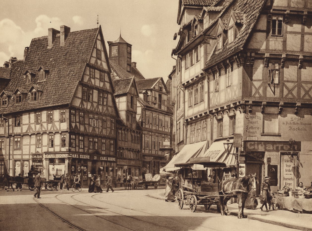 Marktstrasse, Hannover (svartvitt foto) av German Photographer