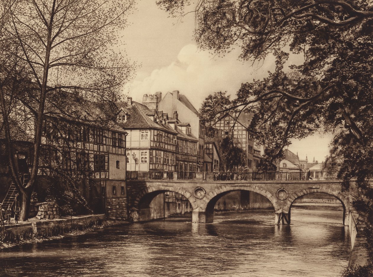 Marstall Bridge, Hannover (svartvitt foto) av German Photographer