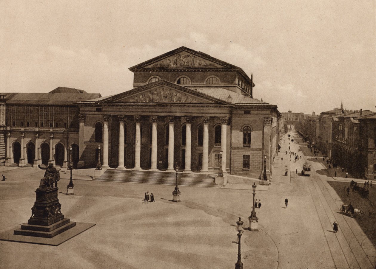 Munchen / München: Nationaltheater (svartvitt foto) av German Photographer