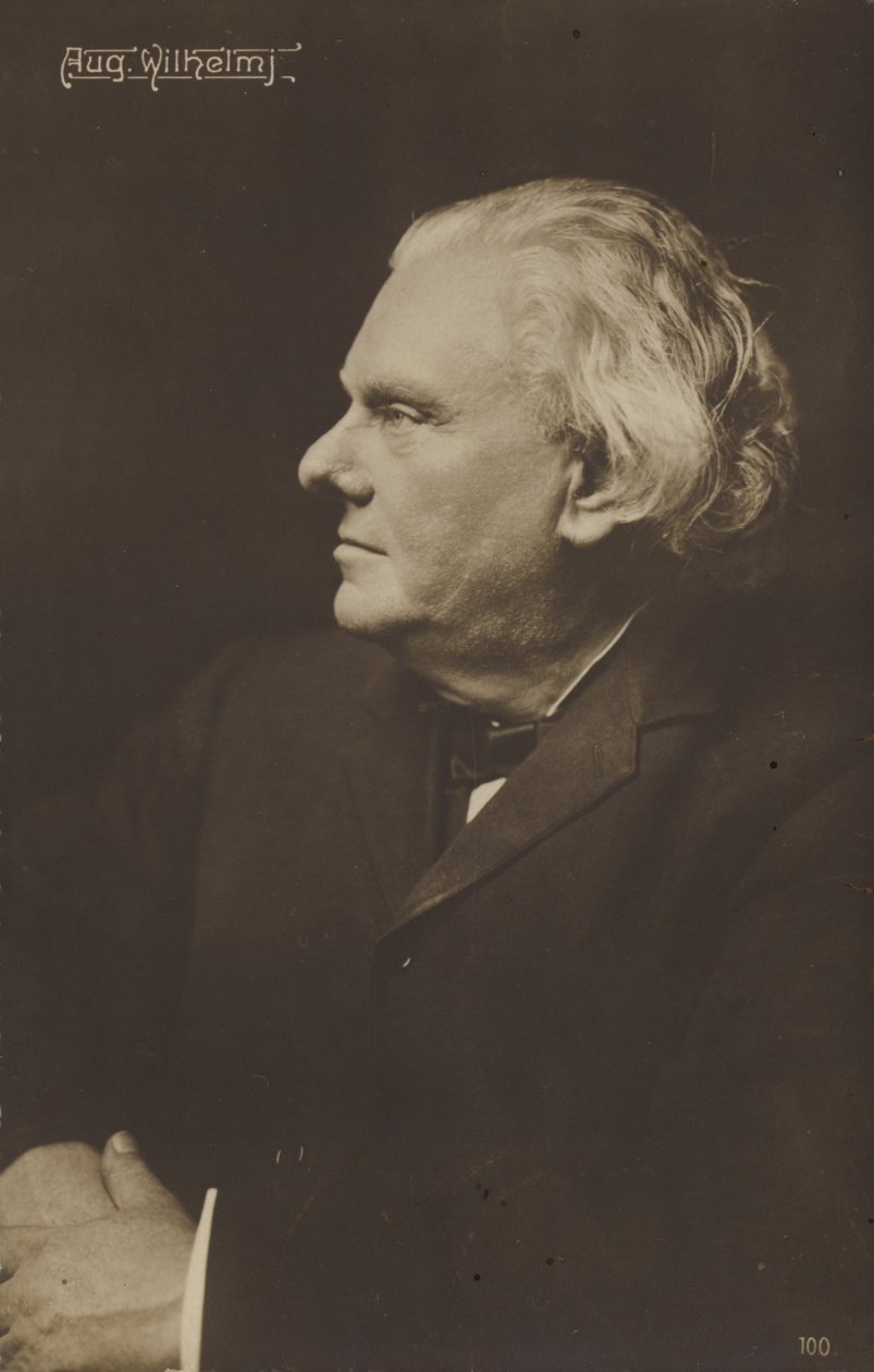 Porträtt av August Wilhelm Bach (svartvitt foto) av German Photographer