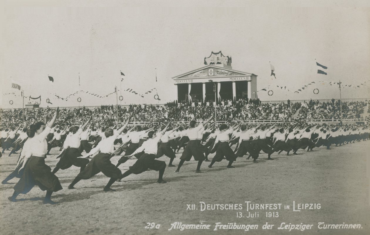 Tolfte tyska gymnastikfestivalen, Leipzig av German Photographer