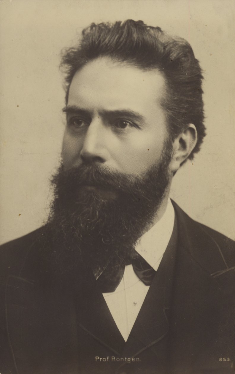 Wilhelm Roentgen (1845-1923), tysk fysiker (svartvitt foto) av German Photographer