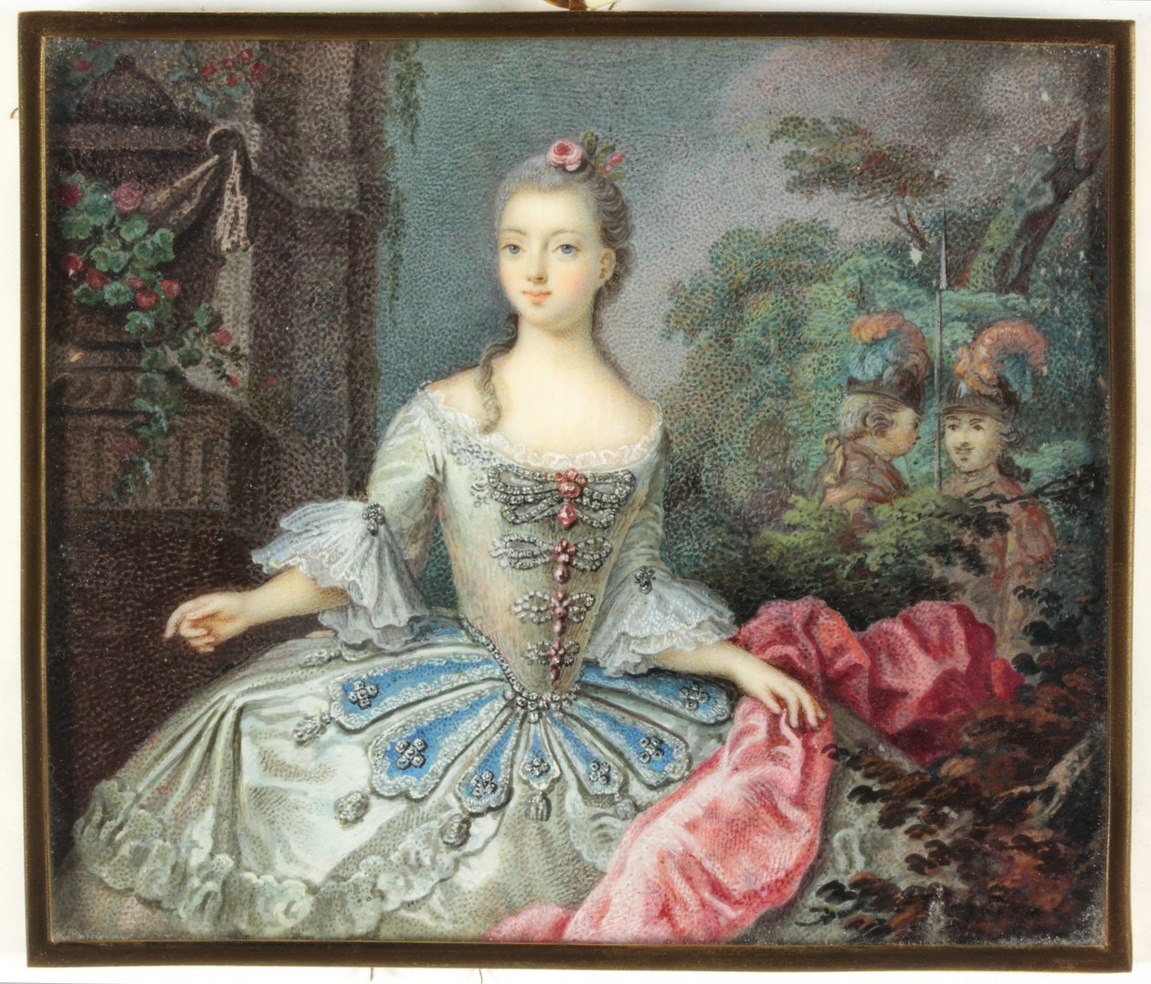En dam som heter Madame Adelaide (emalj) av German School