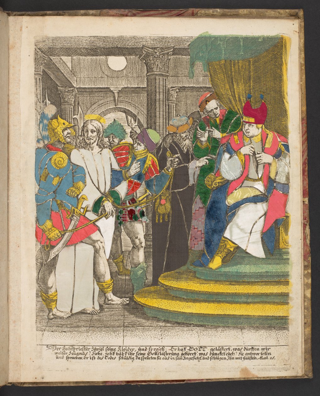 En sida från En serie graveringar av ämnen från Jesu Kristi liv, ca. 1725 av German School