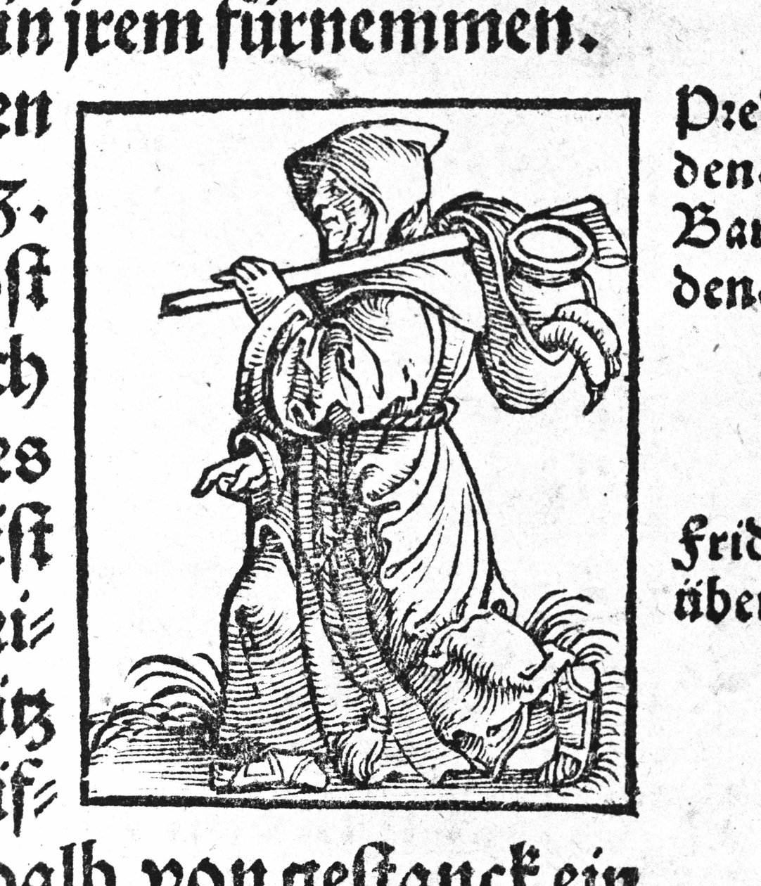 En pilgrim på vägen - i "The Noble Strict Best Fromen"", Johann Stumpff av German School