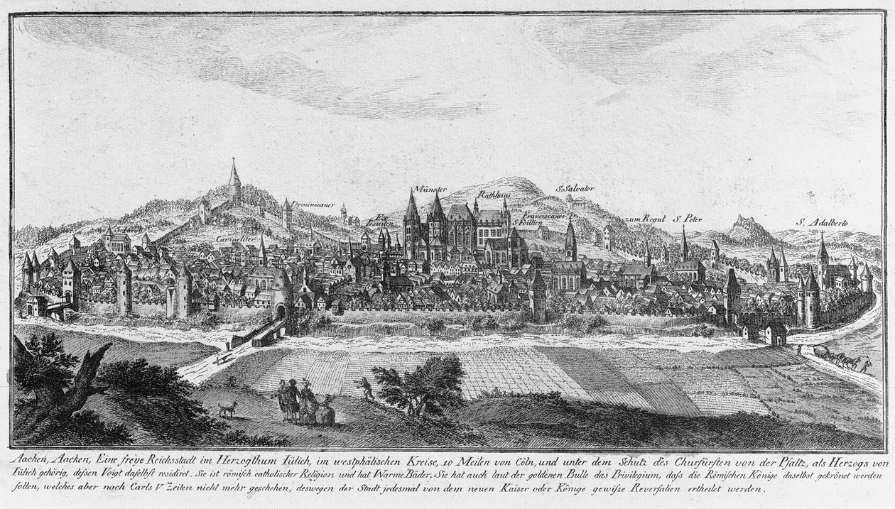Aachen (etsning) av German School