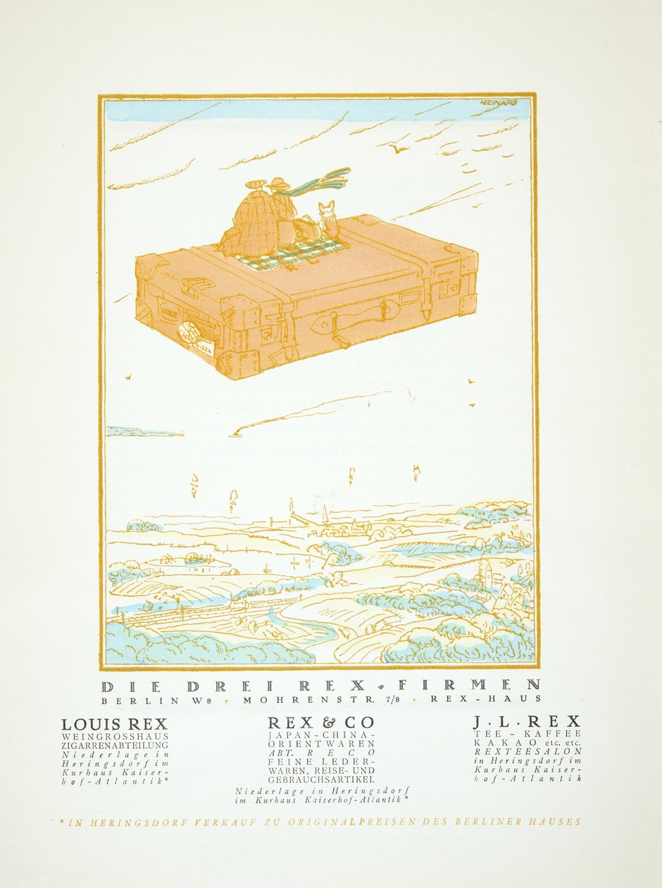 Annons för Rex & Co., från Styl, pub.1922 (pochoirtryck) av German School