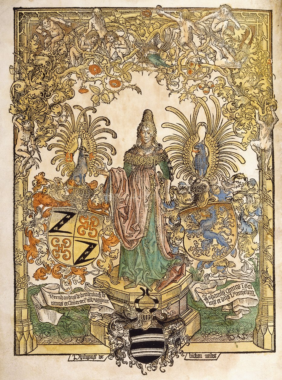 Allegorisk figur av Mainz, 1486 av German School
