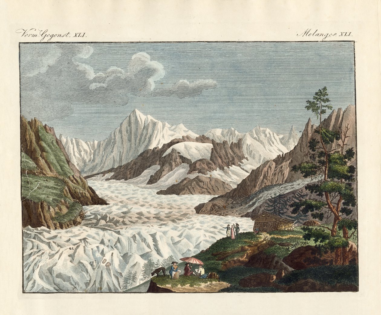 Alpernas glaciär av German School
