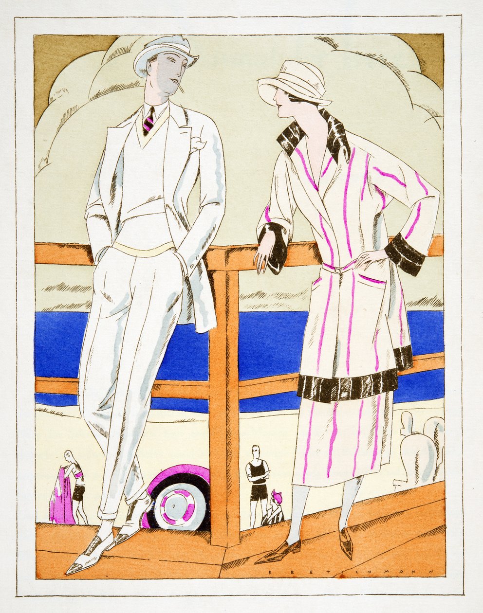 Ammeer, Outfits av Gerard Bresser, från Styl, pub.1922 (pochoirtryck) av German School