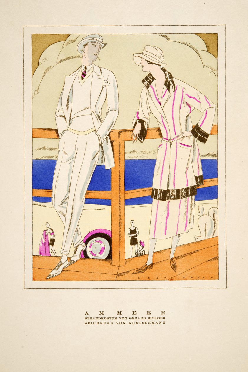 Ammeer, Outfits av Gerard Bresser, från Styl, pub.1922 (pochoirtryck) av German School