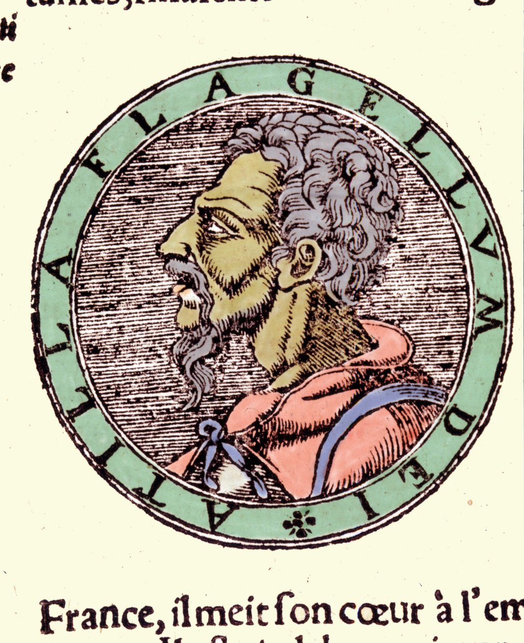 Attila - i "Cosmographia" av Sebastian Munster av German School