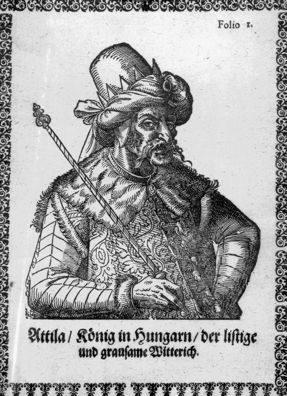 Hunnen Attila (gravyr) av German School