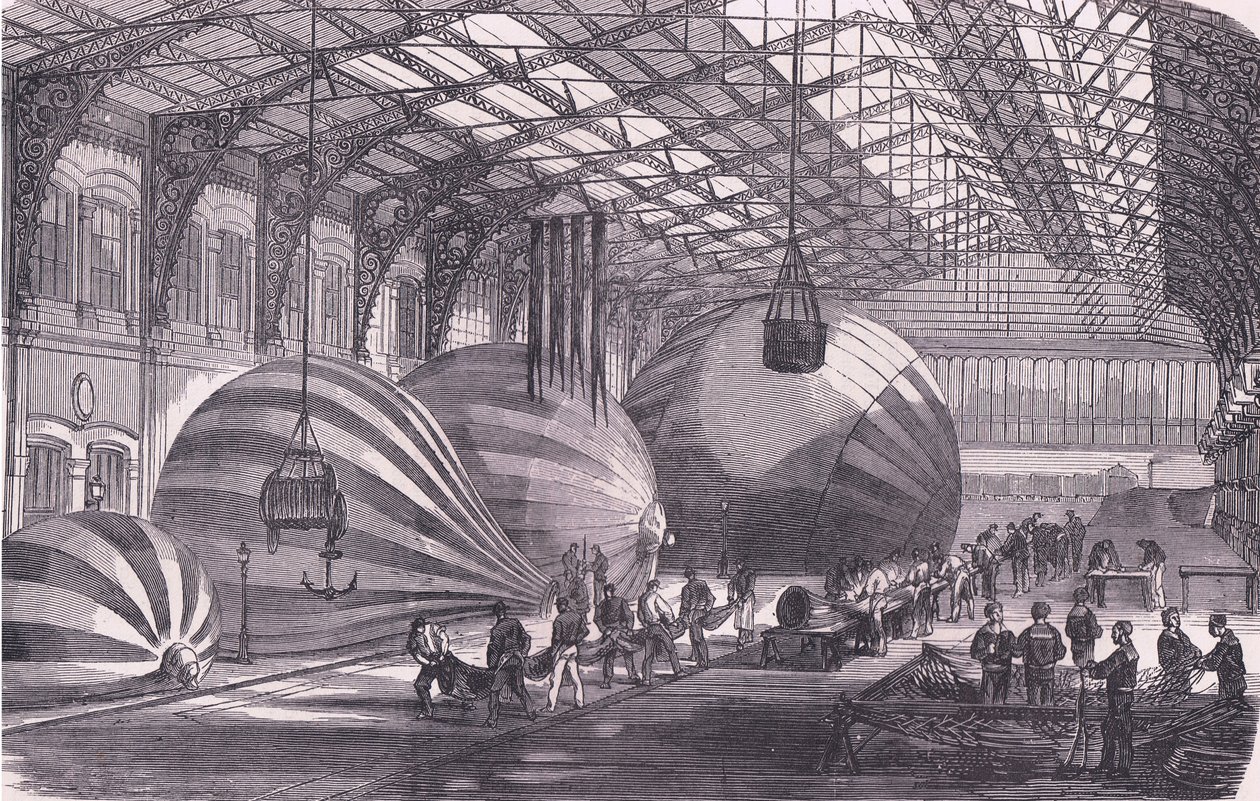 Ballongfabriken, Cassells historia om kriget mellan Frankrike och Tyskland publicerad av Cassell and Company Limited, ca 1890 (litho) av German School