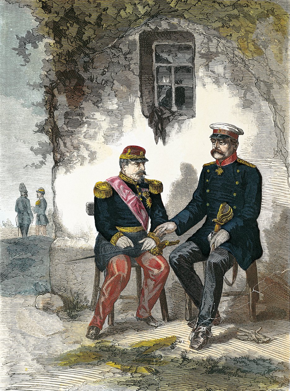 Bismarck samtalar med Napoleon III efter hans tillfångatagande i slaget vid Sedan den 2 september av German School