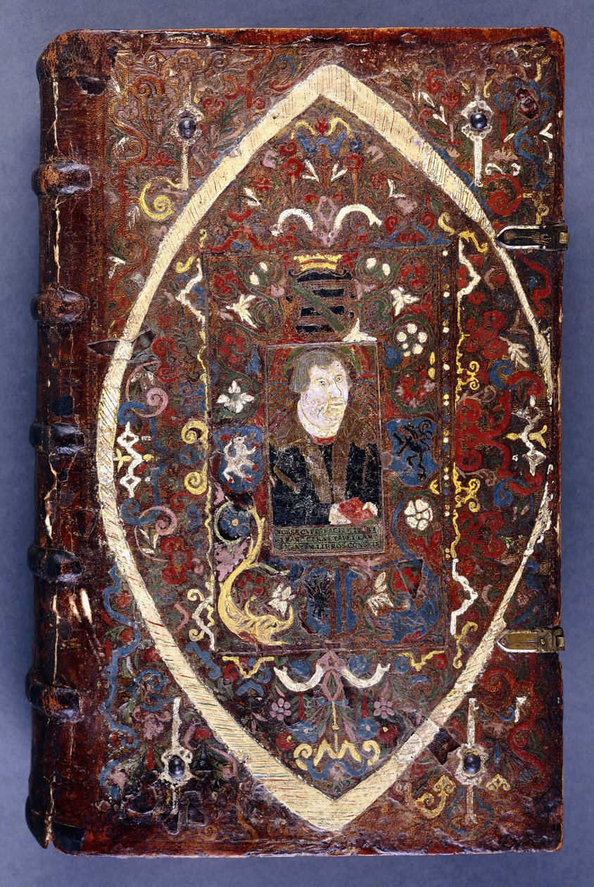 Bokomslag med ett porträtt av Martin Luther (1483-1546) av German School