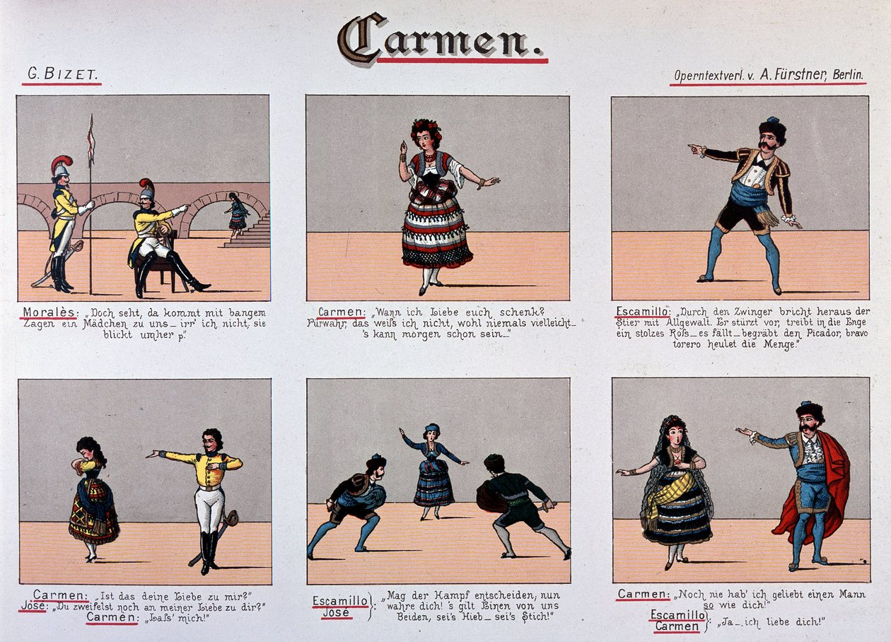Carmen - 1800-talsbildserie av German School