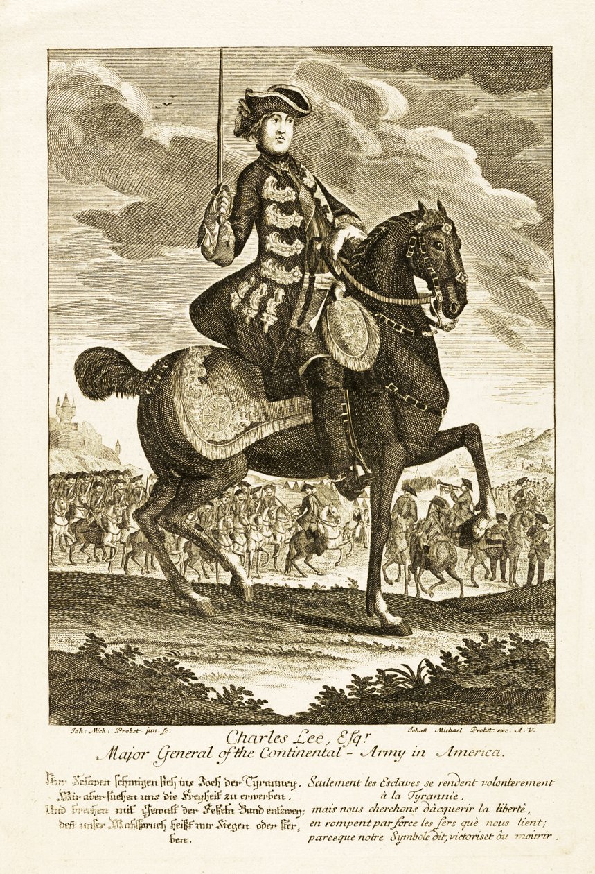 Charles Lee, Esq, generalmajor för den kontinentala armén i Amerika av German School