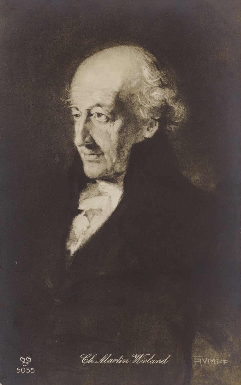 Christoph Martin Wieland (1733-1813), tysk poet, författare och översättare (litografi) av German School