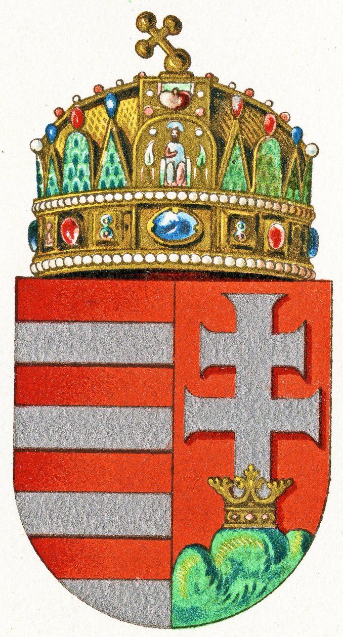 Ungerns vapen, ca 1898 av German School