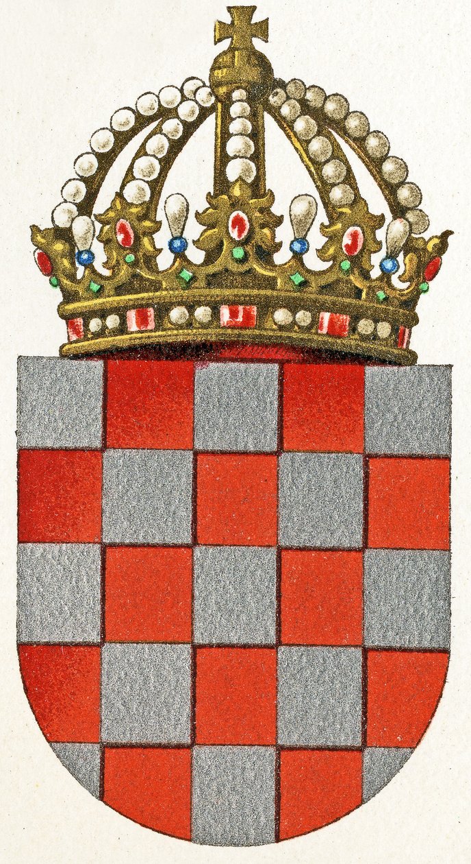 Kroatiens vapen, c.1898 av German School