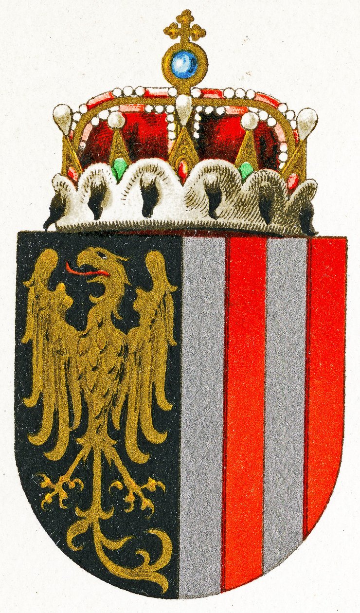 Oberösterreichs vapensköld, c.1898 av German School