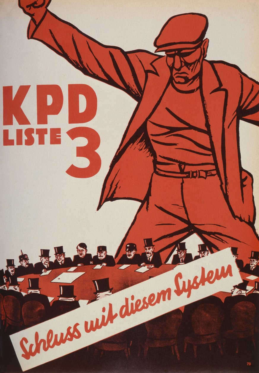 Valaffisch för kommunistpartiet, 1932 av German School