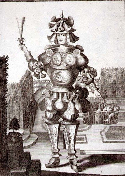 Kostym för en glas- och porslinshandlare, utgiven av Gerard Valck (1651/2-1726) ca 1690 (gravyr) av German School