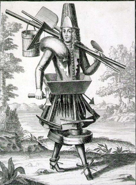 Kostym för en Mason, pub. av Gerard Valck (1651/2-1726) c.1690 (gravyr) av German School