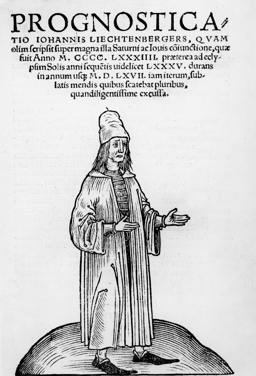 Omslagsillustration från Pronosticatio på latino av Johannes Lichtenberger, 1526 av German School