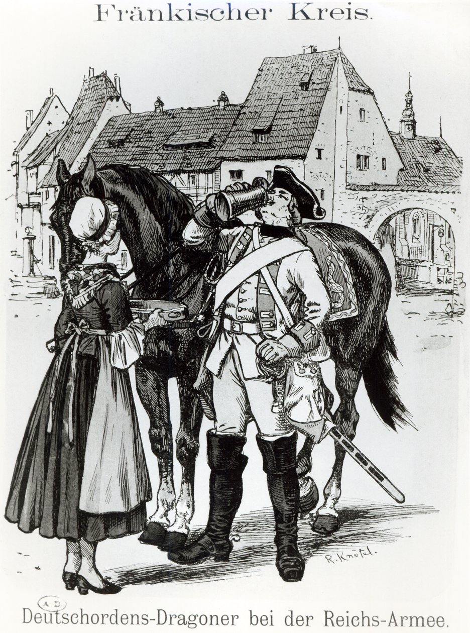 Dragon av de germanska riddarna 1757 av German School