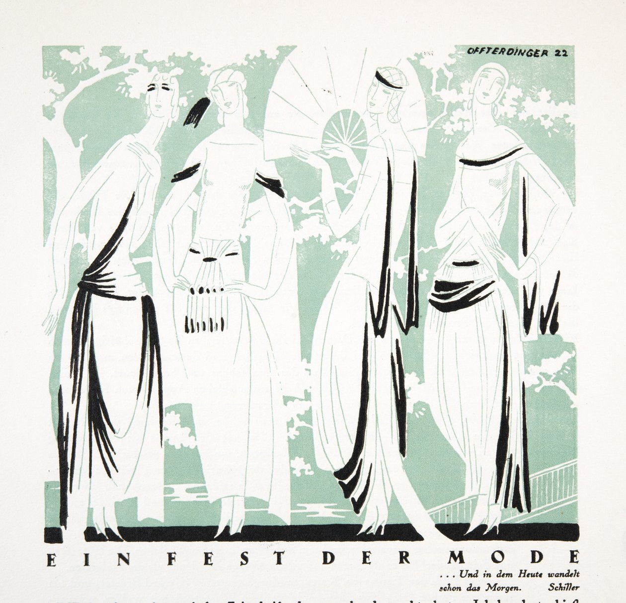 Ein Fest der Mode, ur Styl, utg.1922 (pochoirtryck) av German School
